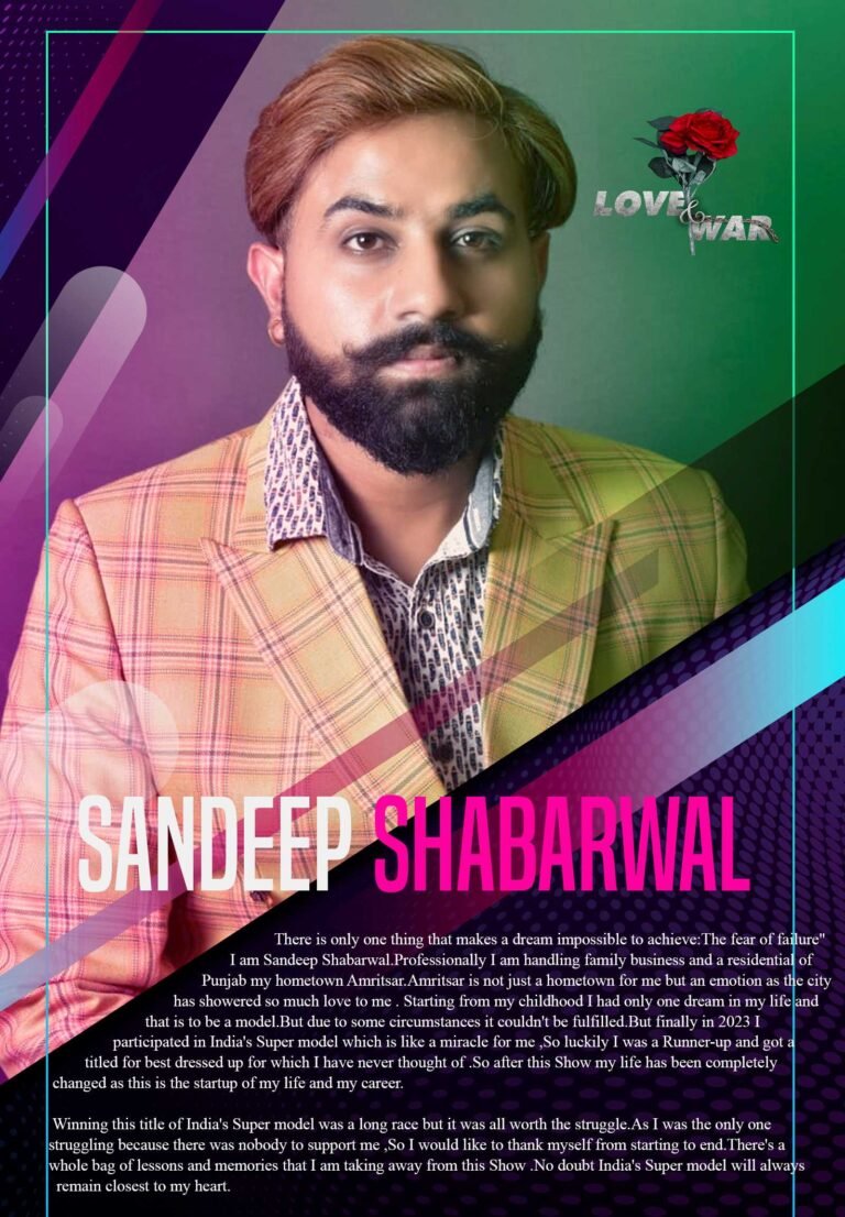 MODEL Sandeep Shabarwal Amritsar LOVE and WAR