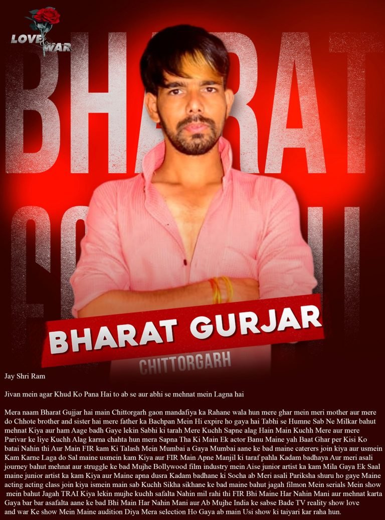 MODEL Bharat Gurjar Chittorgarh LOVE and WAR