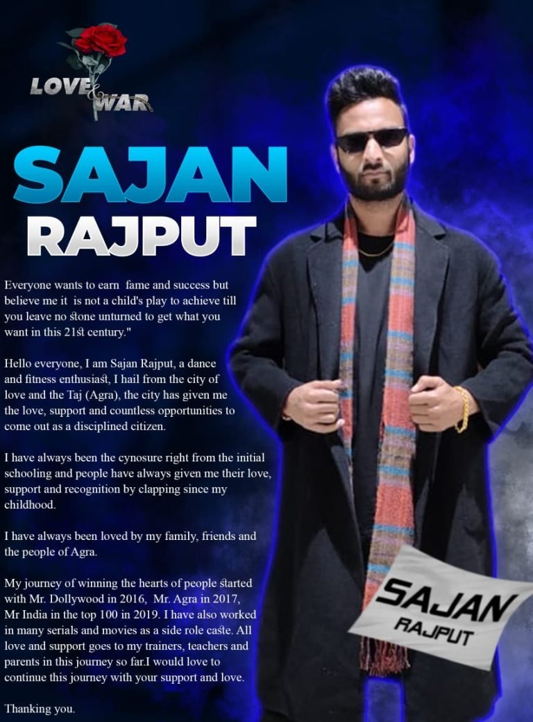 MODEL Sajan Rajput Agra LOVE and WAR