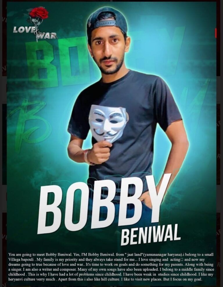 MODEL Bobby Beniwal yamunanagar LOVE and WAR