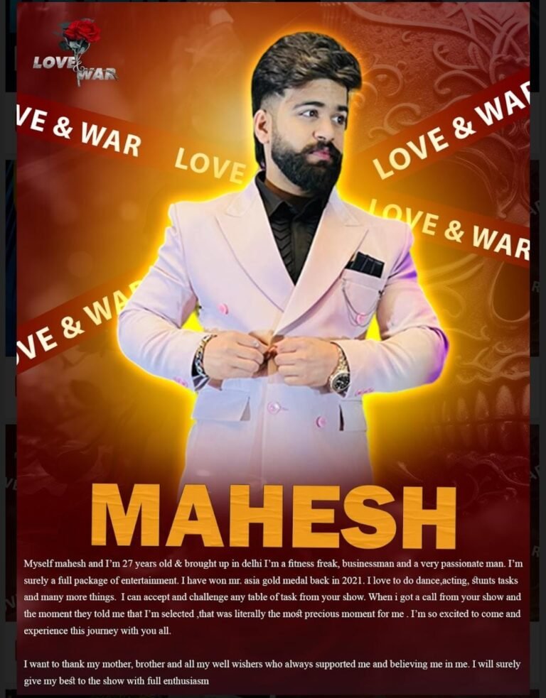 MODEL Mahesh Delhi LOVE and WAR