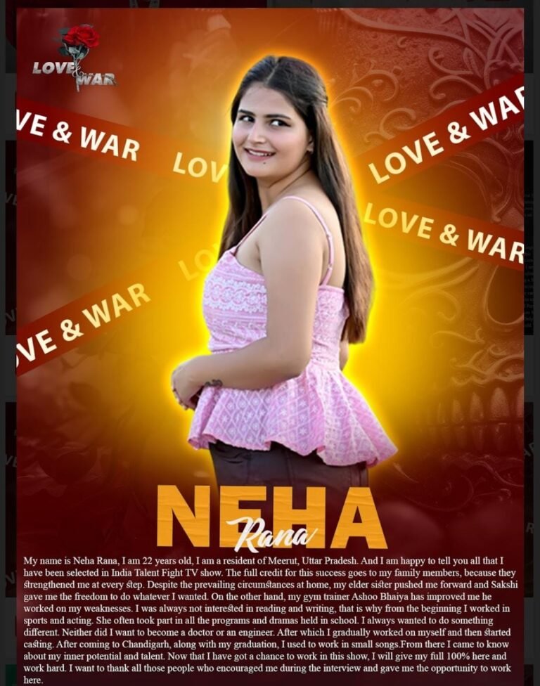 MODEL Neha Rana MEERUT LOVE and WAR