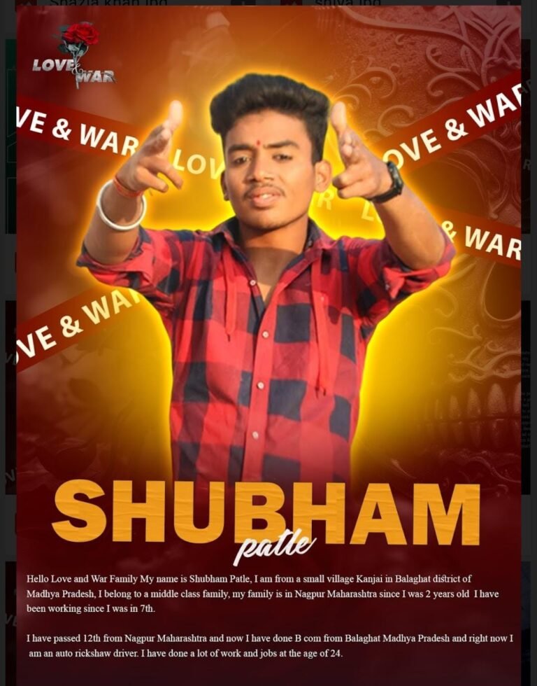 MODEL Shubham patle Balaghat  LOVE and WAR