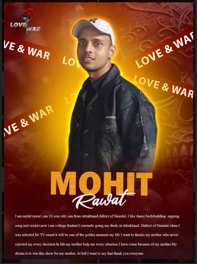 MODEL Mohit Rawat Nainital LOVE and WAR