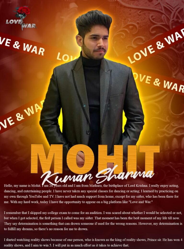 MODEL Mohit Kumar Sharma Mathura LOVE and WAR