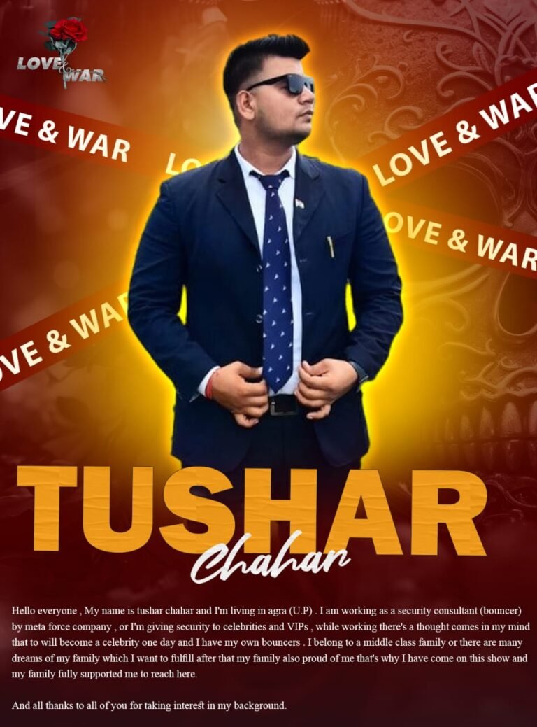 MODEL Tushar Chahar Agra LOVE and WAR